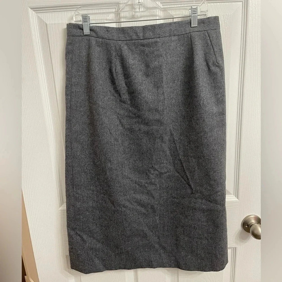 Pendleton Skirt Size 12-14 Women's Ladies Pencil Gray Vintage 100% Virgin Wool - Picture 1 of 3